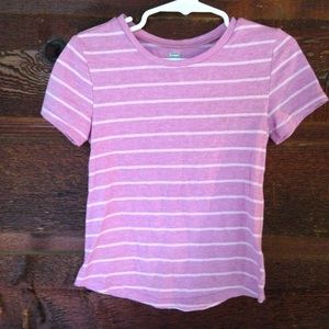 Purple stripes shirt sleeve tee girls 5T